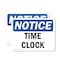 Signmission Time Clock, 14 in W x Rectangle, Vinyl Decal OS-2PACK-NS-D-1014-L-18675 - alternate 1